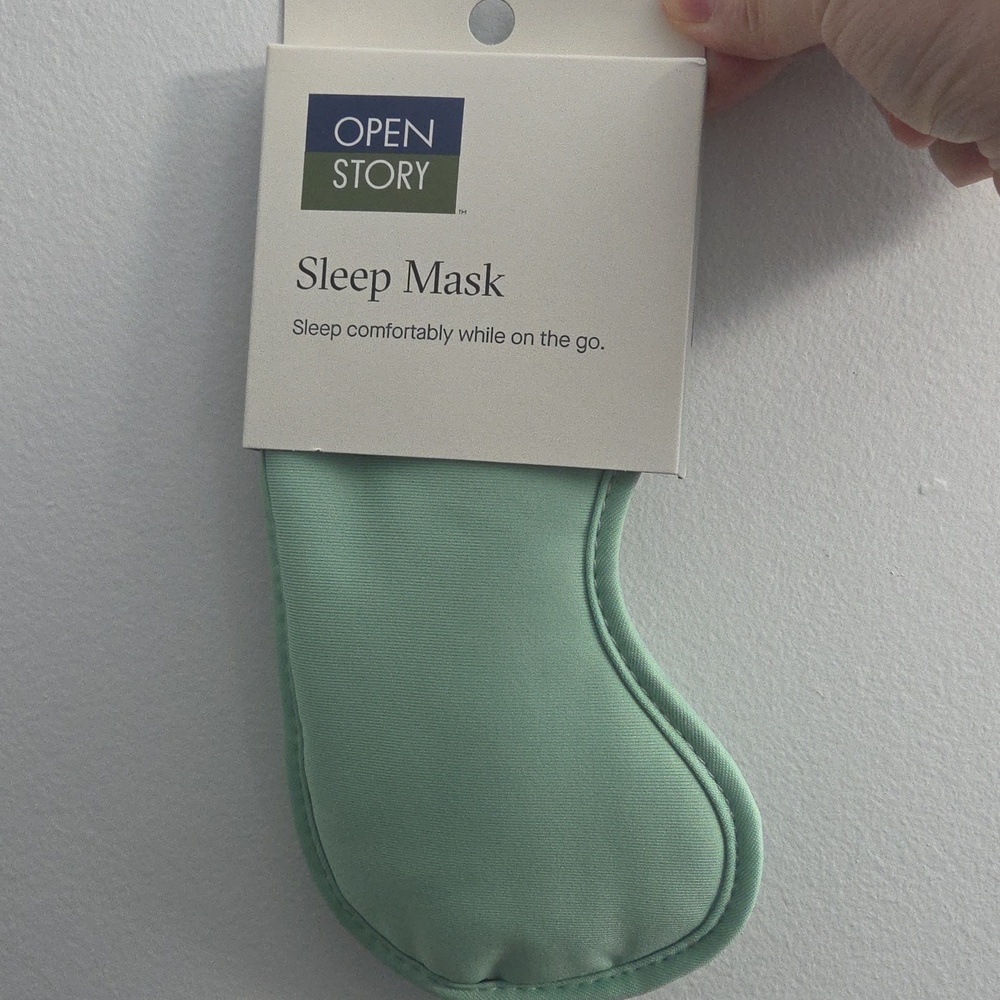 Open Story Light-Blocking Sleep Mask Light Green NWT